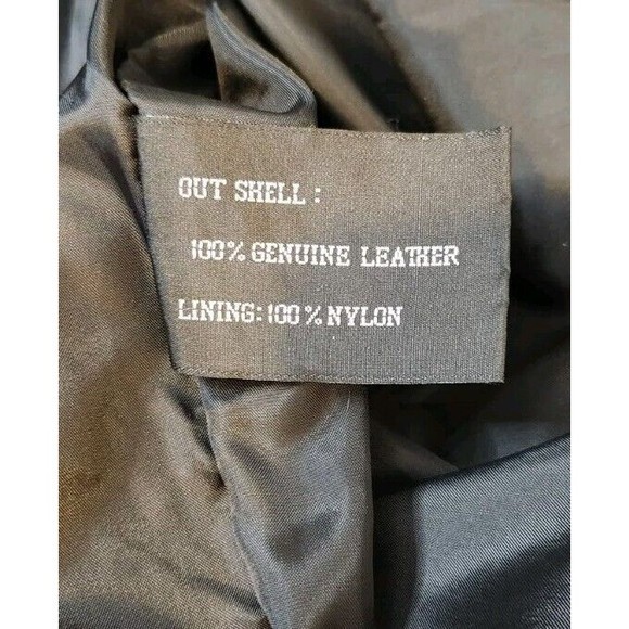 Vintage Pelle Studio Women's Black Leather‎ Suede Print Long Jacket Size 2X - Picture 4 of 9